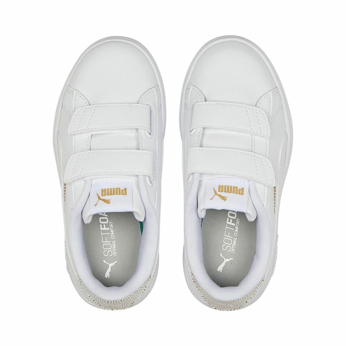 Детские спортивные кроссовки Puma Smash v2 Metallics Белый-4