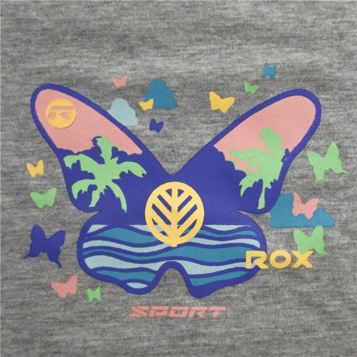 Детский Футболка с коротким рукавом Rox Butterfly Светло-серый-2