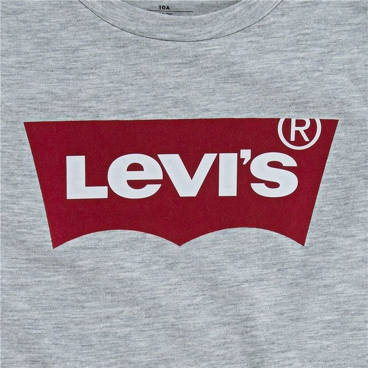 Детский Футболка с коротким рукавом Levi's Batwing Светло-серый-5