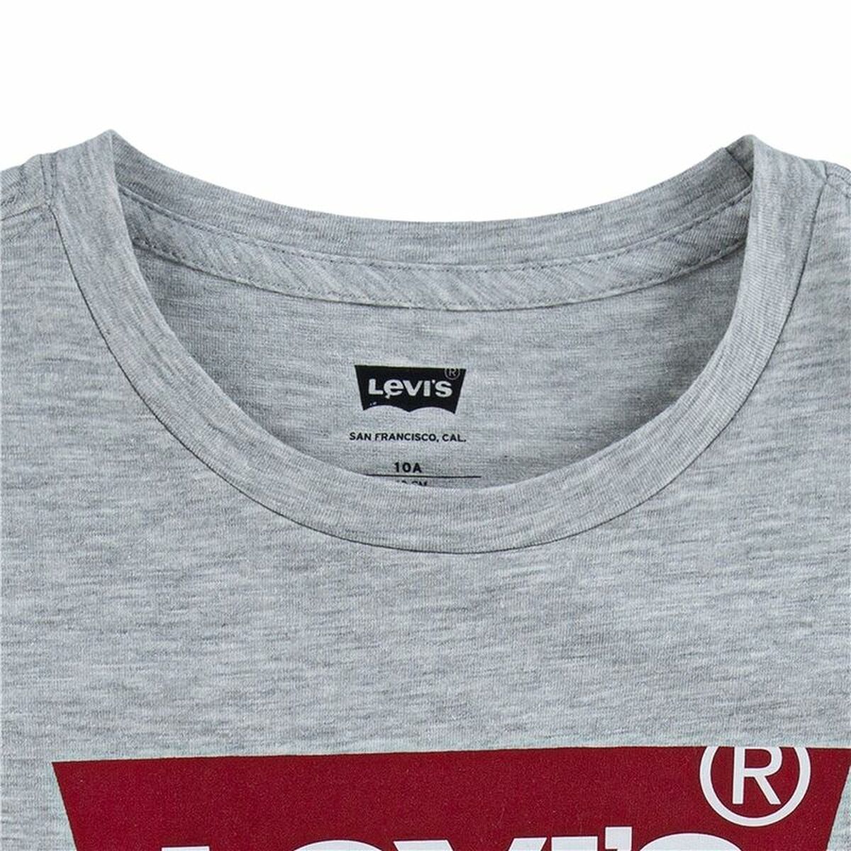 Детский Футболка с коротким рукавом Levi's Batwing Светло-серый-3