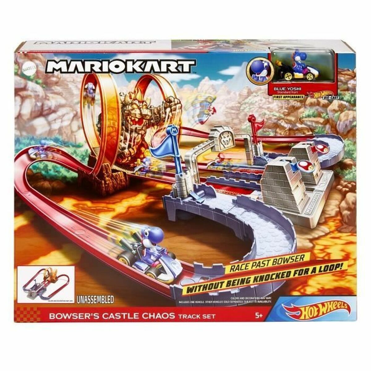 Tрасса с трамплином Mario Kart Hot Wheels Разноцветный-2