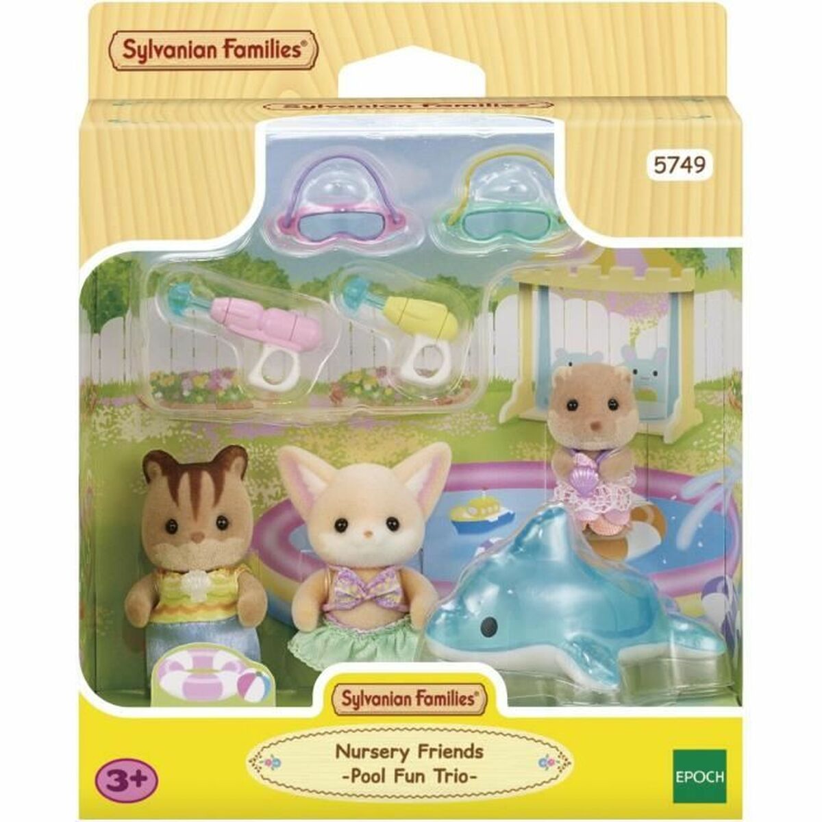 Sylvanian Families 5749 Nursery Friends Pool Fun trio dollhouse accessories-2