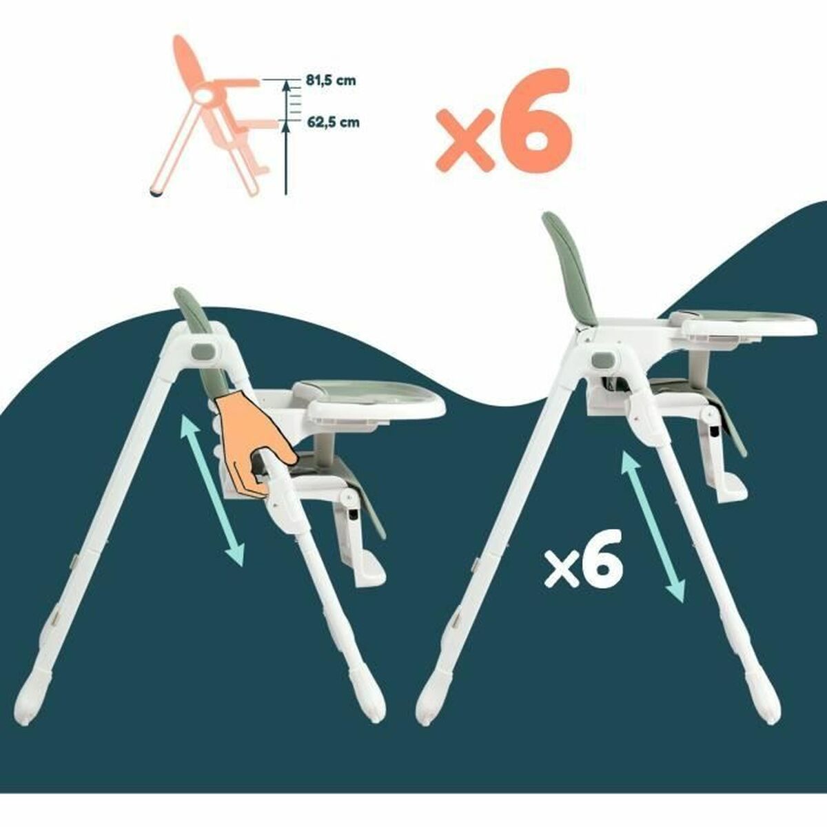 Child's Chair Looping Зеленый-5