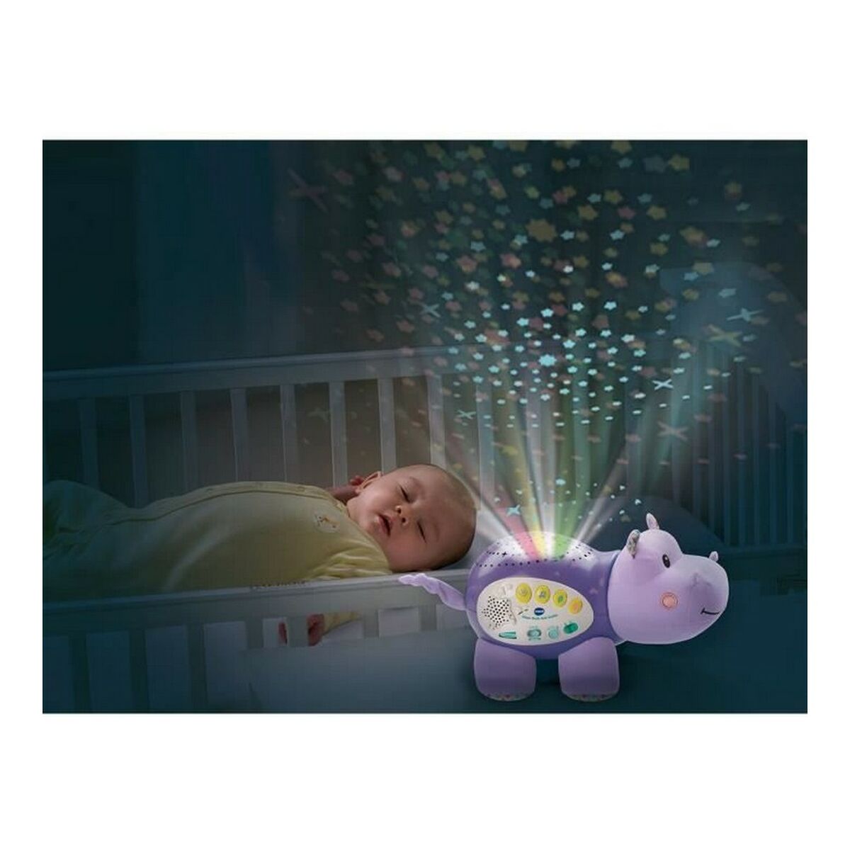 Плюшевая игрушка, издающая звуки Vtech Hippo Dodo Starry Night (FR) Фиолетовый-5