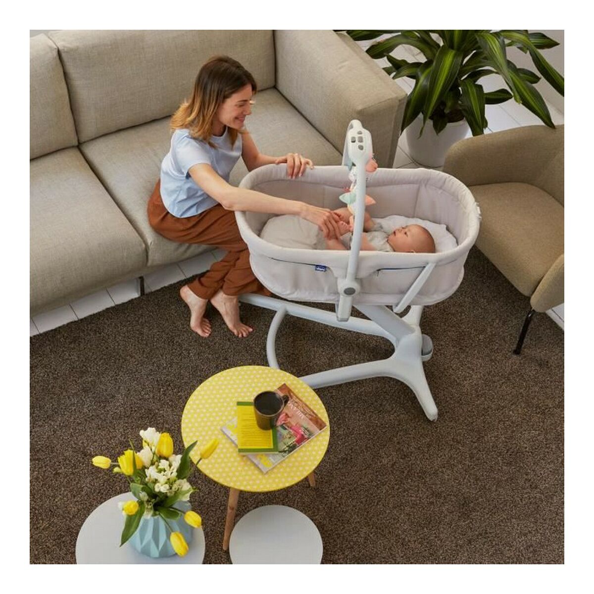 Гамак для младенца Chicco Aquarelle Синий-3