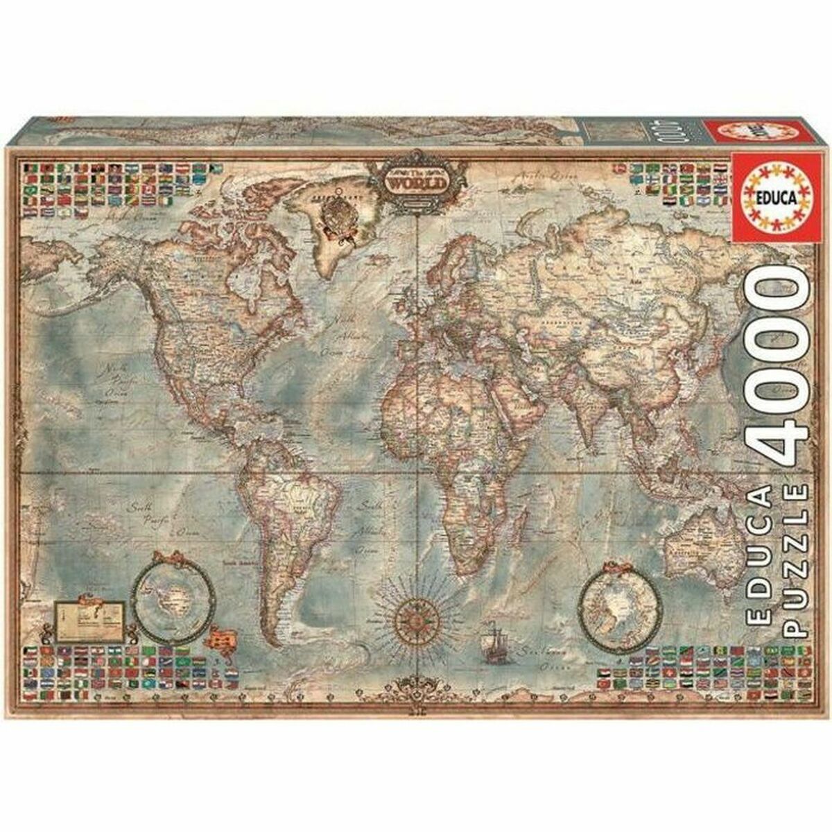 Головоломка Educa 14827 World Map 4000 Предметы-2