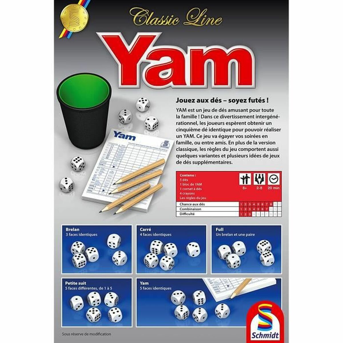 Настольная игра Schmidt Spiele YAM (FR)-3