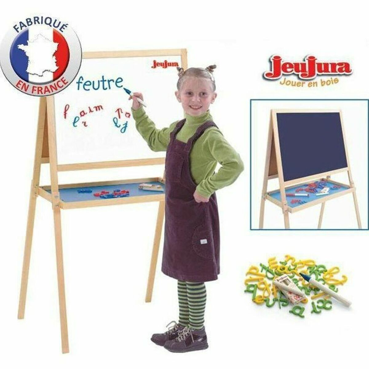 Double Sided Board Jeujura Wooden Painting Magnetic-3