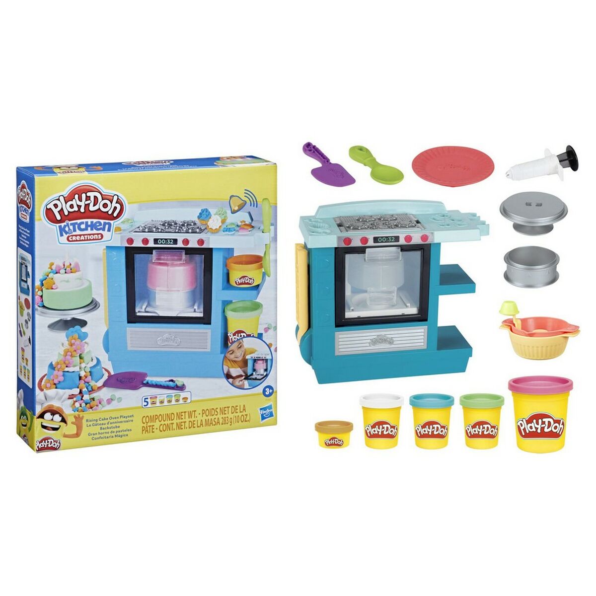 Playdoh Rising Cake Oven Hasbro F1321 White Multicolored-3
