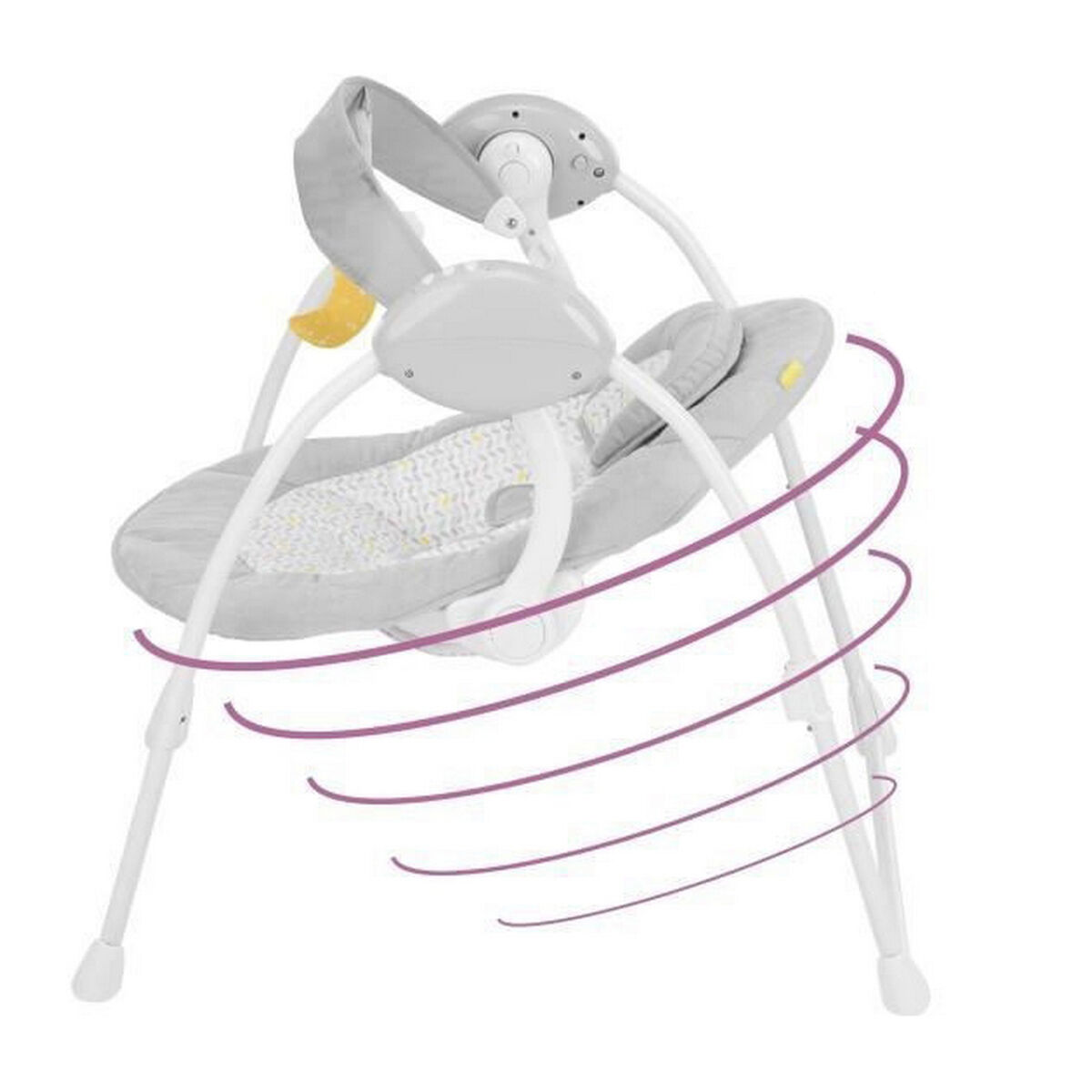 Кресло-качалка Badabulle Candy Comfort Swing Серый Белый-4