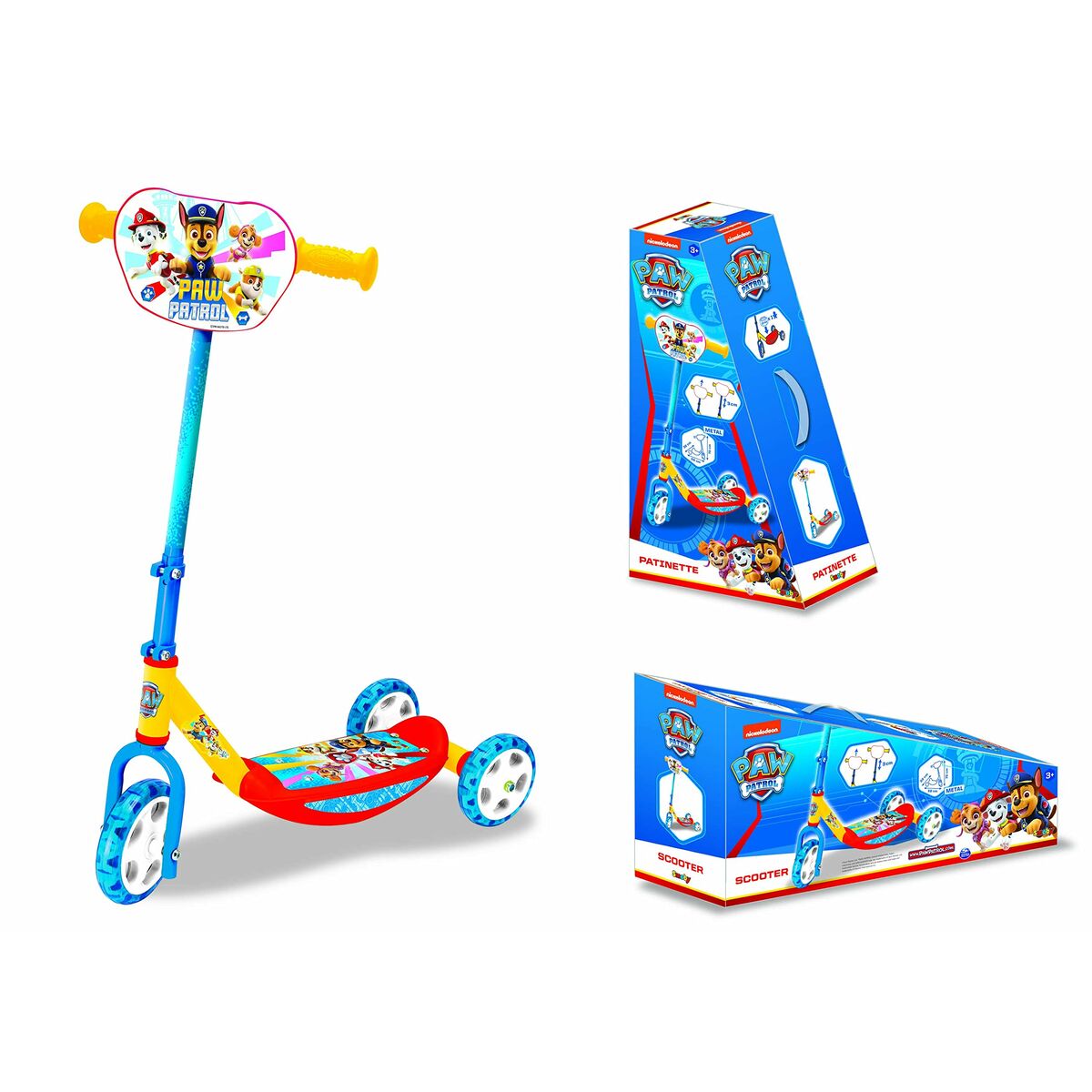 Скейт Smoby Paw Patrol 3w Scooter Разноцветный-2