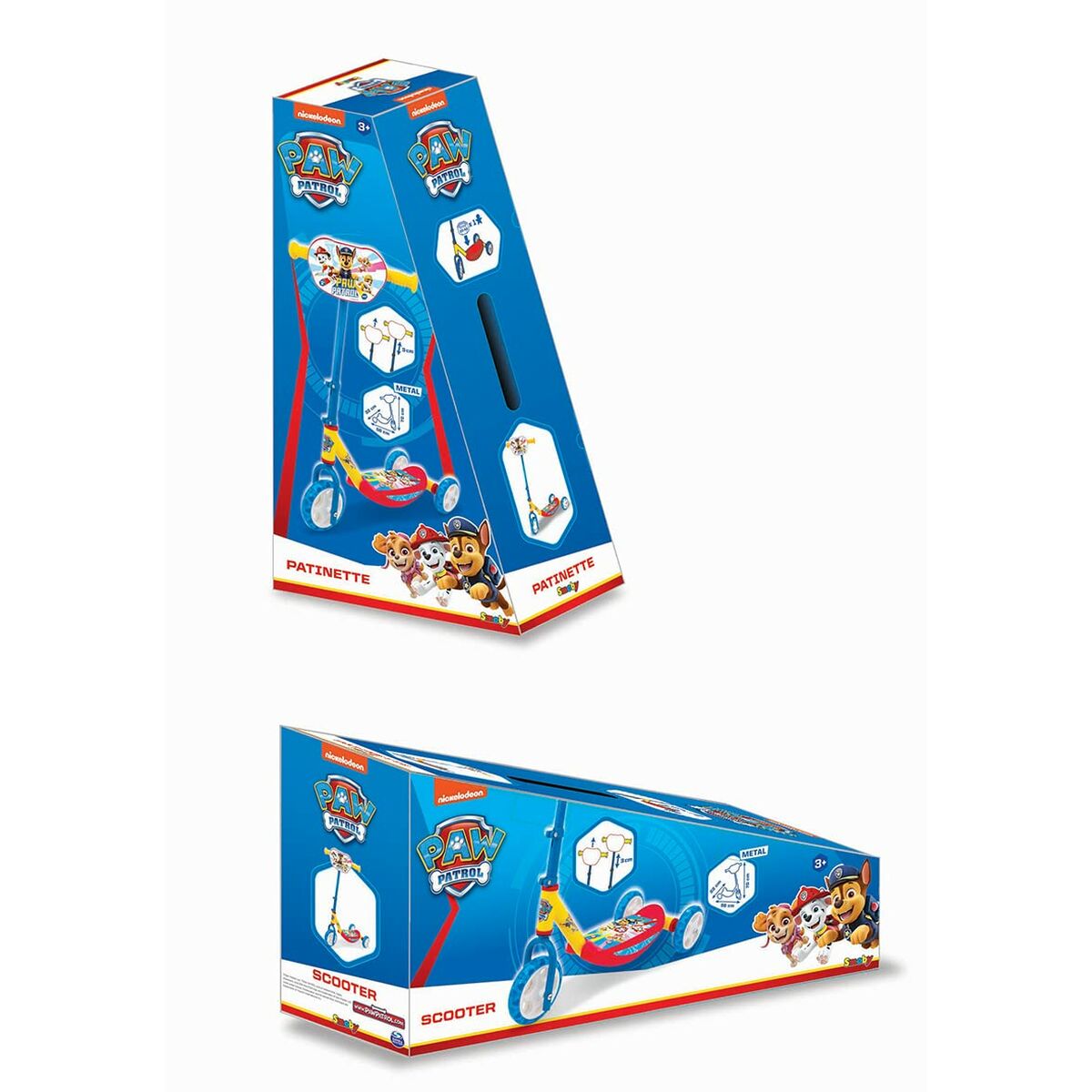 Скейт Smoby Paw Patrol 3w Scooter Разноцветный-3