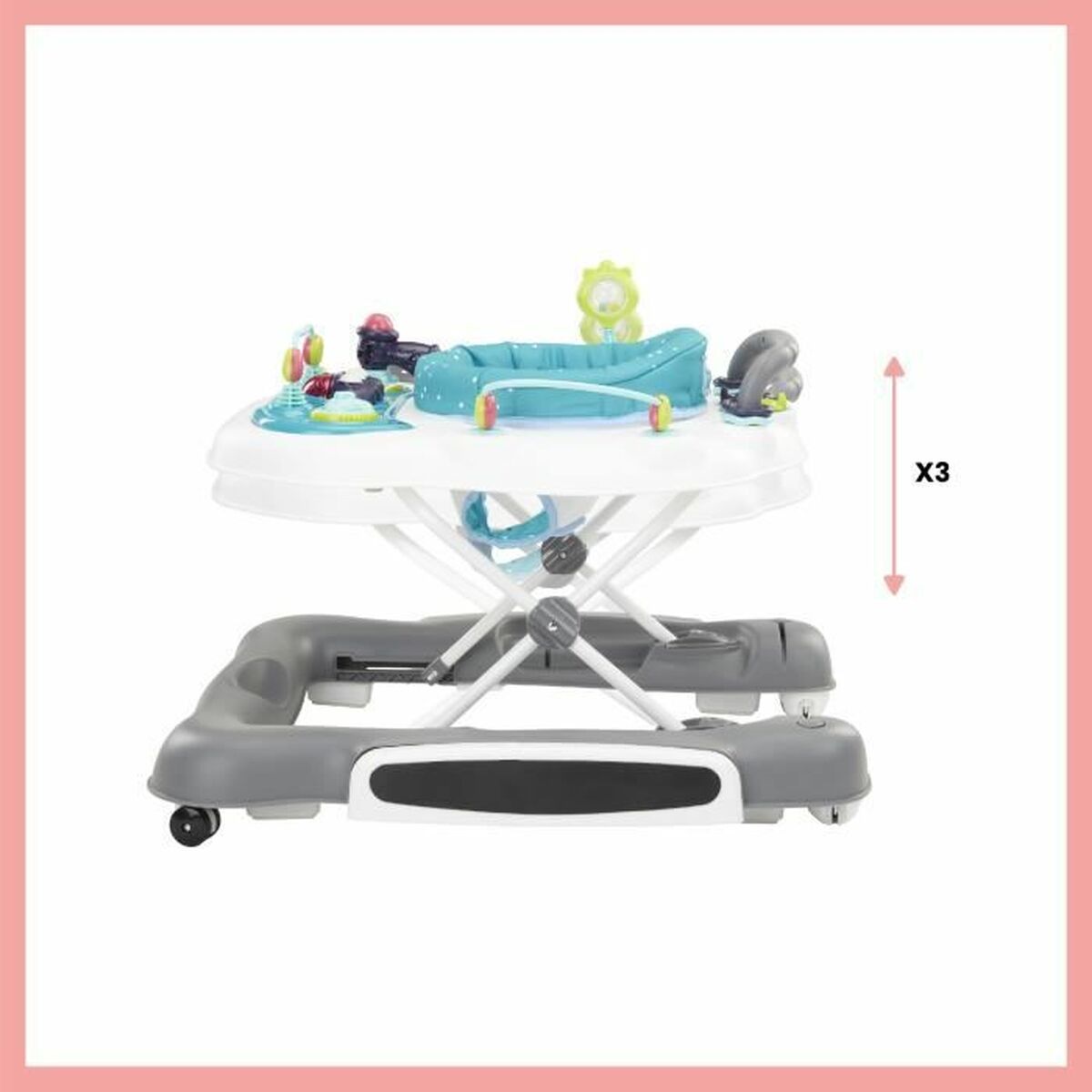 Ходунки на колесах Babymoov A040008 5-в-1 Синий-2