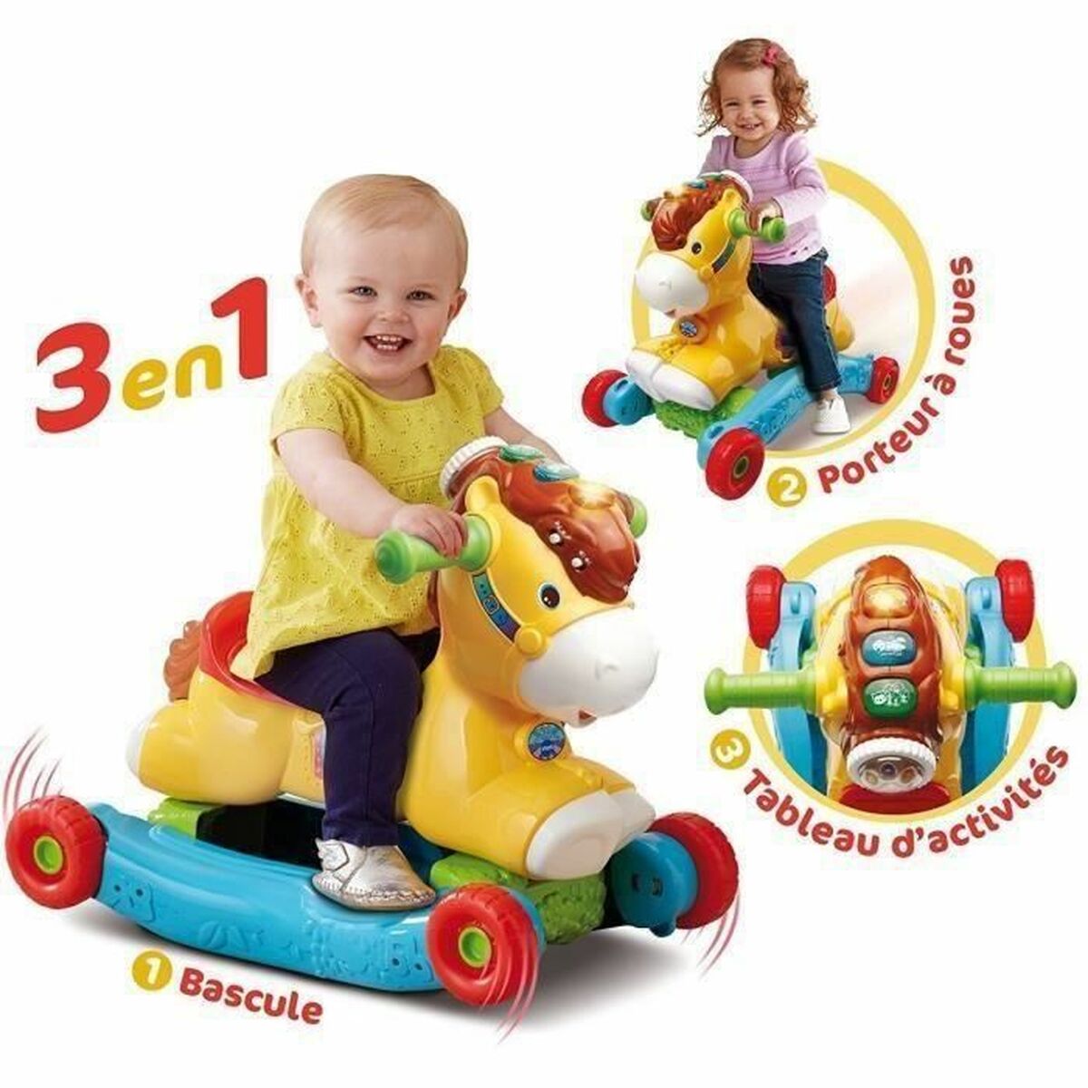 Машинка-каталка Vtech  P'Tit Galop, My Pony Basculo Балансир музыкальный + 1 год-3