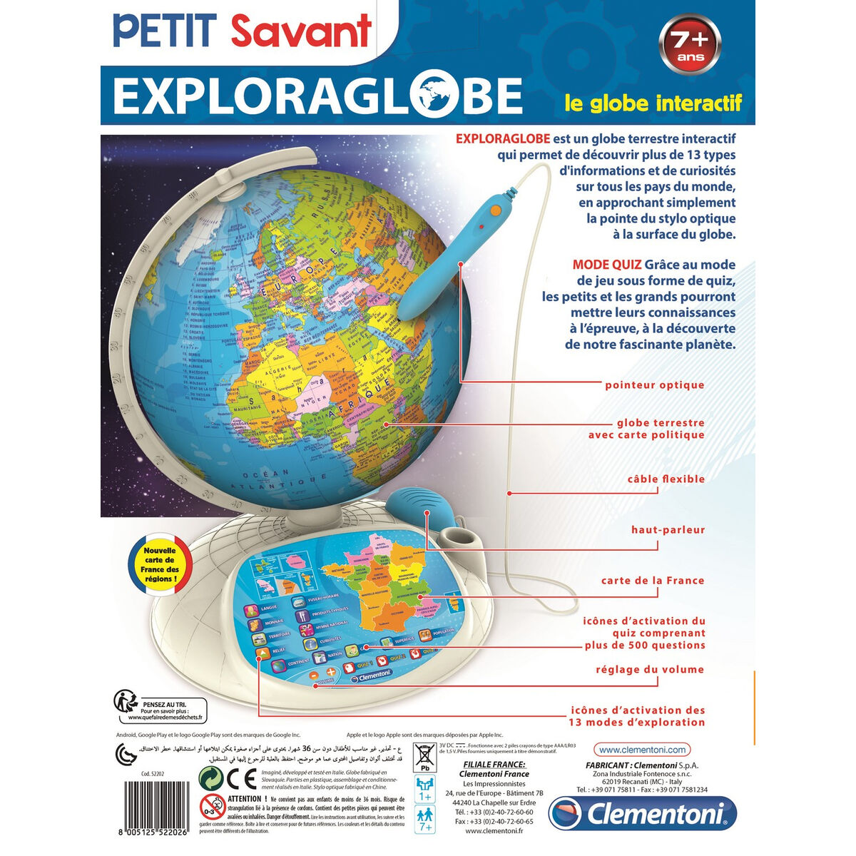 Interactive Globe Clementoni Plastic FR-4