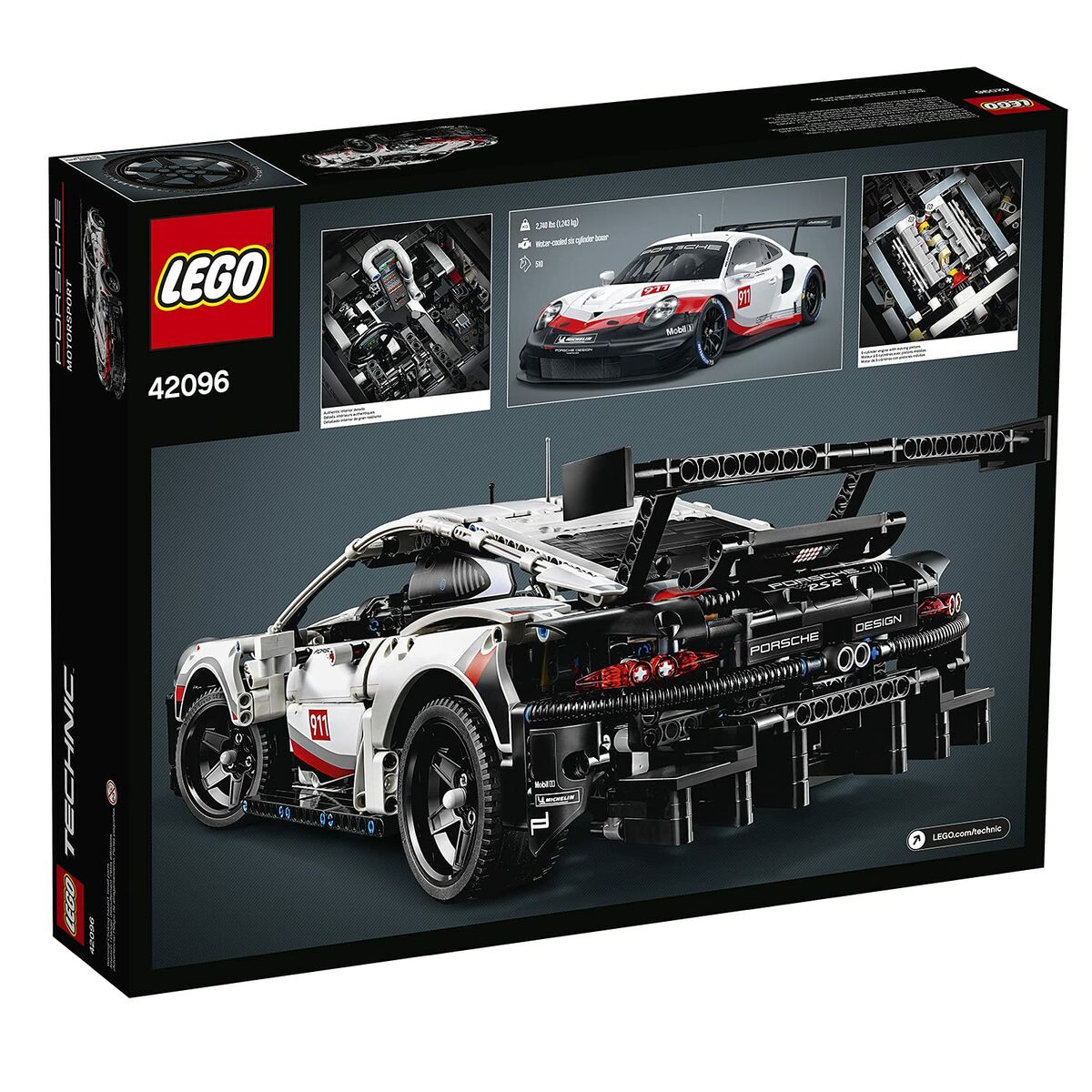 Строительный набор   Lego Technic 42096 Porsche 911 RSR         Разноцветный-6