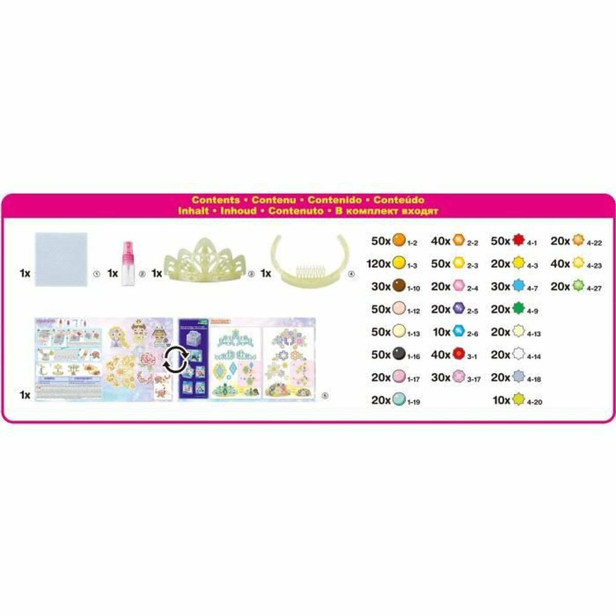 एक्वाबेड्स द डिज्नी प्रिंसेस टियारा 870 आइटम्स-4