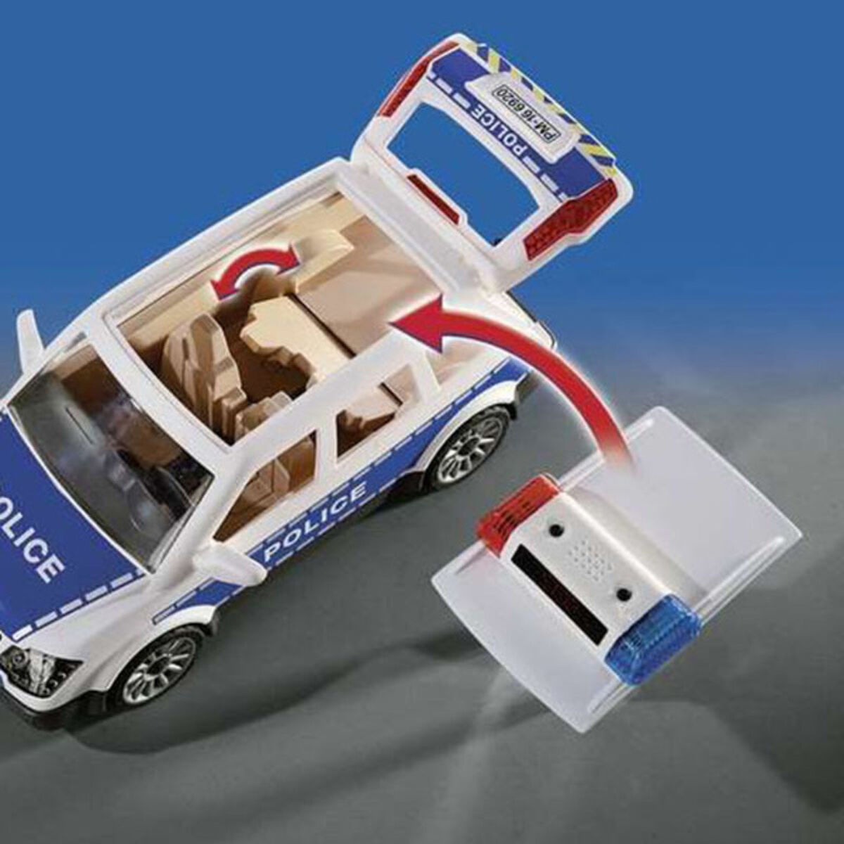 City Action Police Playmobil Squad Car with Lights and Sound-2