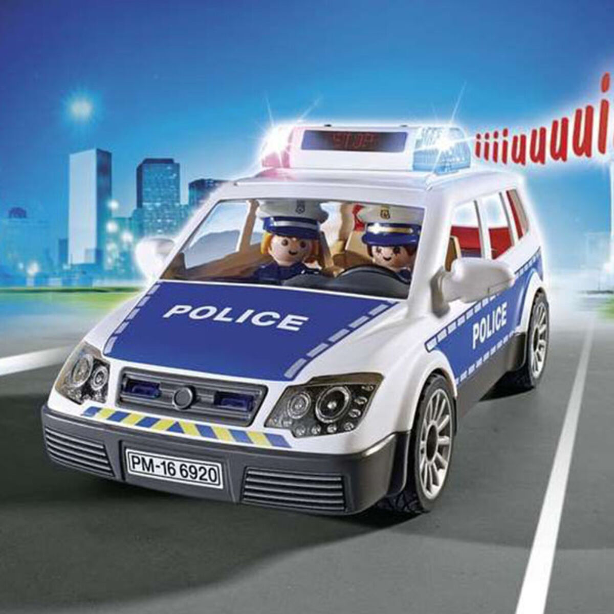 City Action Police Playmobil Squad Car with Lights and Sound-4