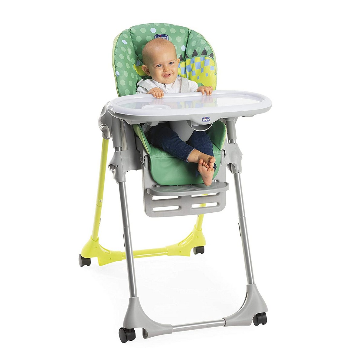 Высокий стул Chicco Крокодил + 6 Months Универсальная и адаптируемая-2