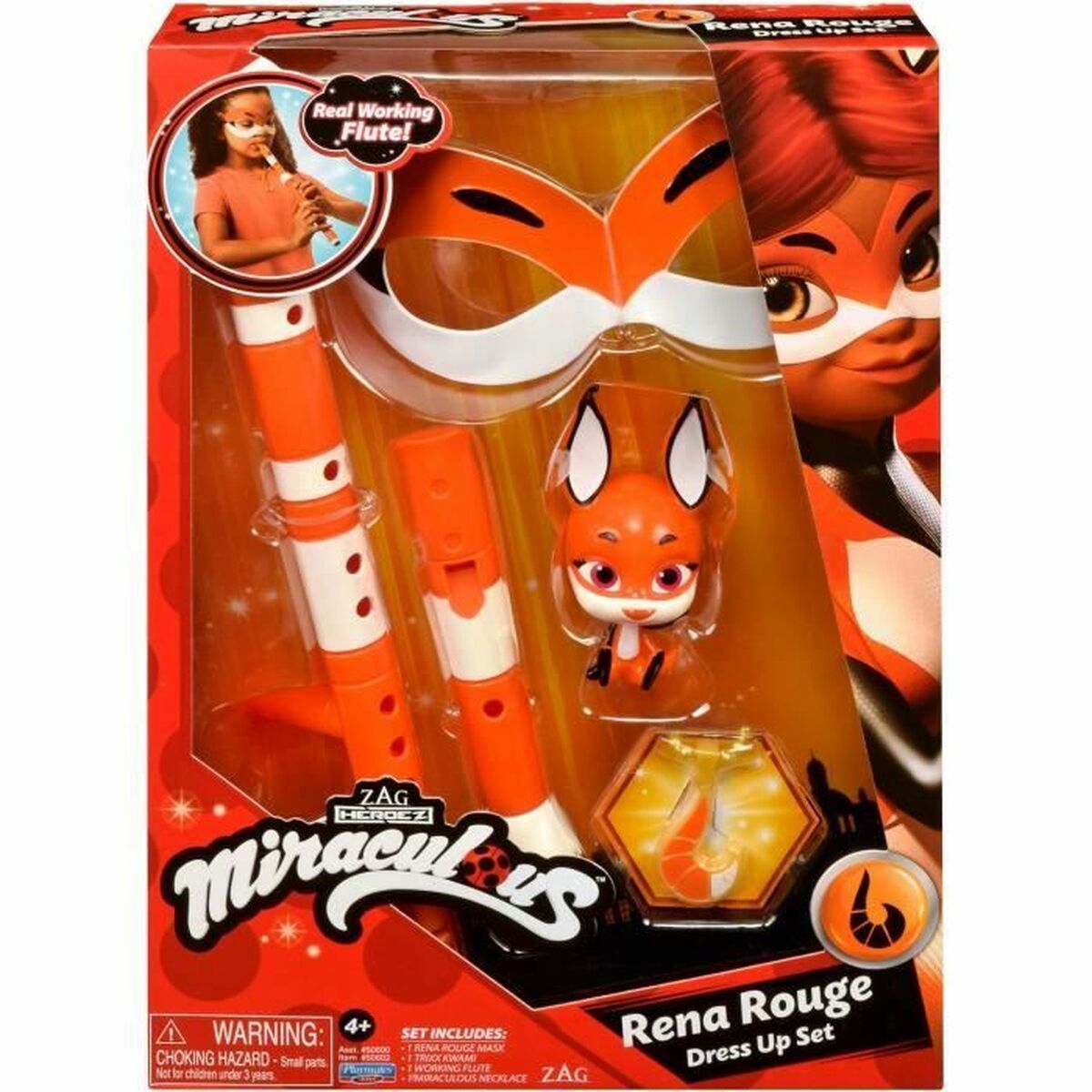 Disfraces de mascarada para niños Miraculous: Tales of Ladybug & Cat Noir Transformation Set - Rena Rouge Naranja 4 Artículos-6