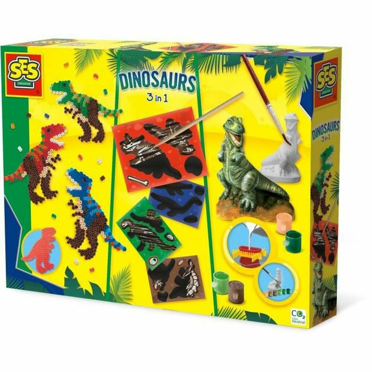 Kit artesanal SES Creative Dinosaurs 3 in 1