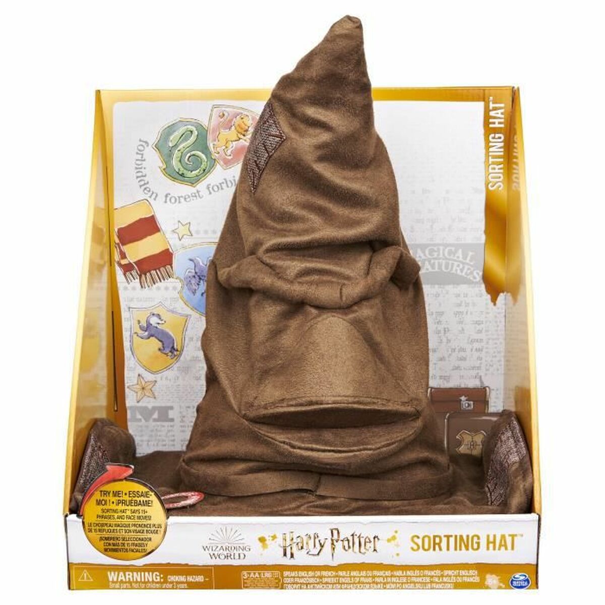 Шляпа Spin Master Magic Interactive Hat Wizarding World Harry Potter Чёрный Коричневый-5
