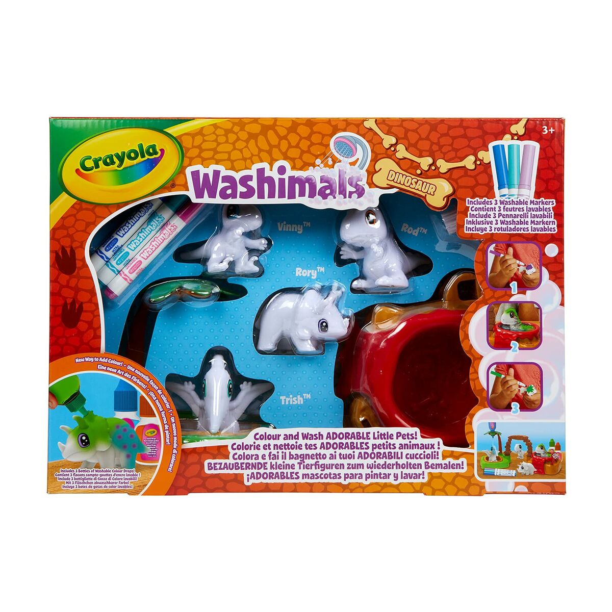 Playset Washimals Dinos Set Jurásico Crayola Washimals Dinosaurs Craft Kit-2