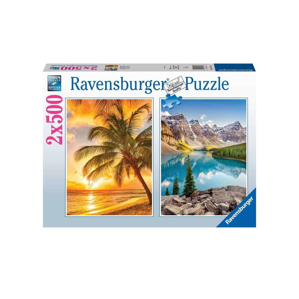 Головоломка Ravensburger Mountains & Beach 2 x 500 Предметы-4