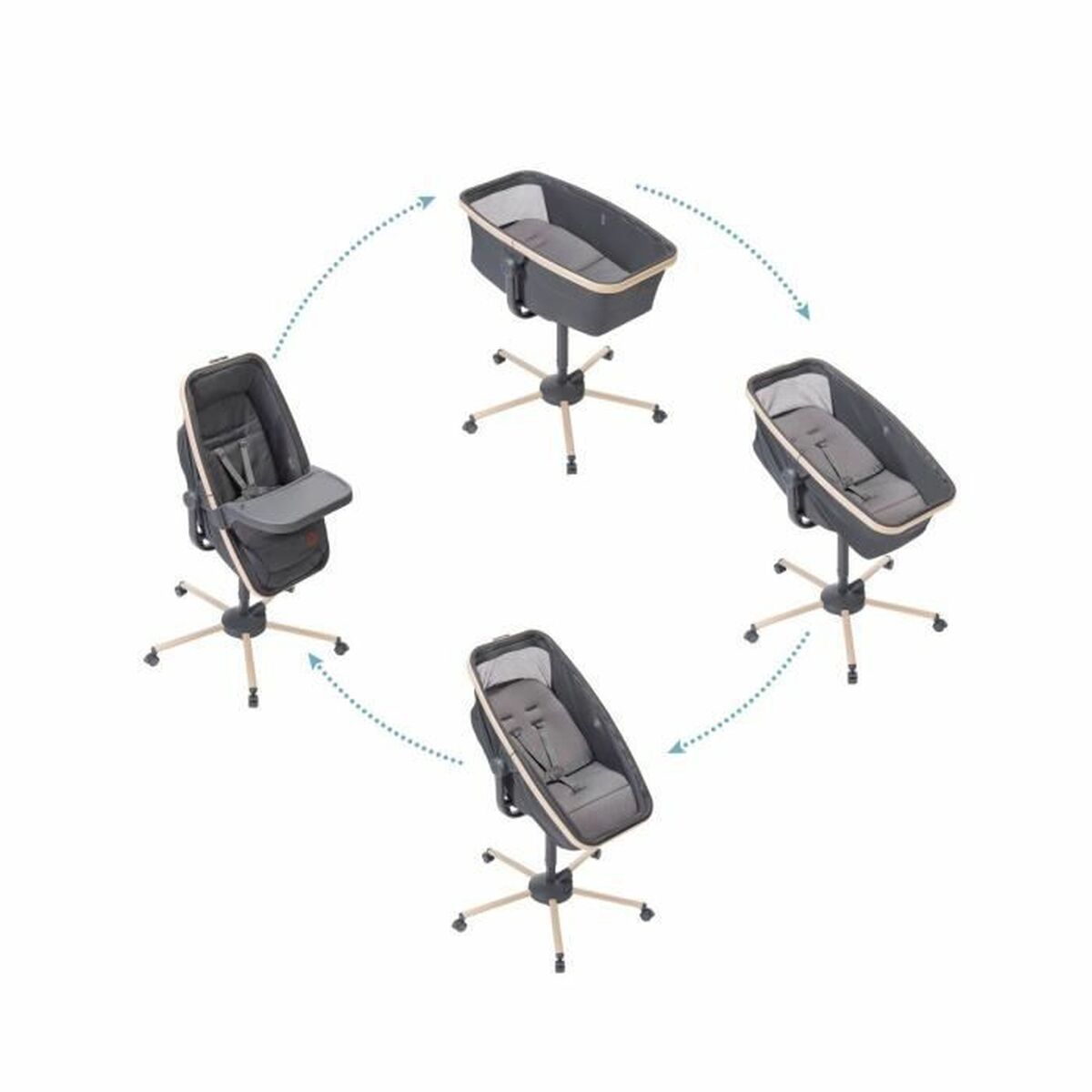 Коляска Maxicosi All in 1 Чёрный Темно-серый-4