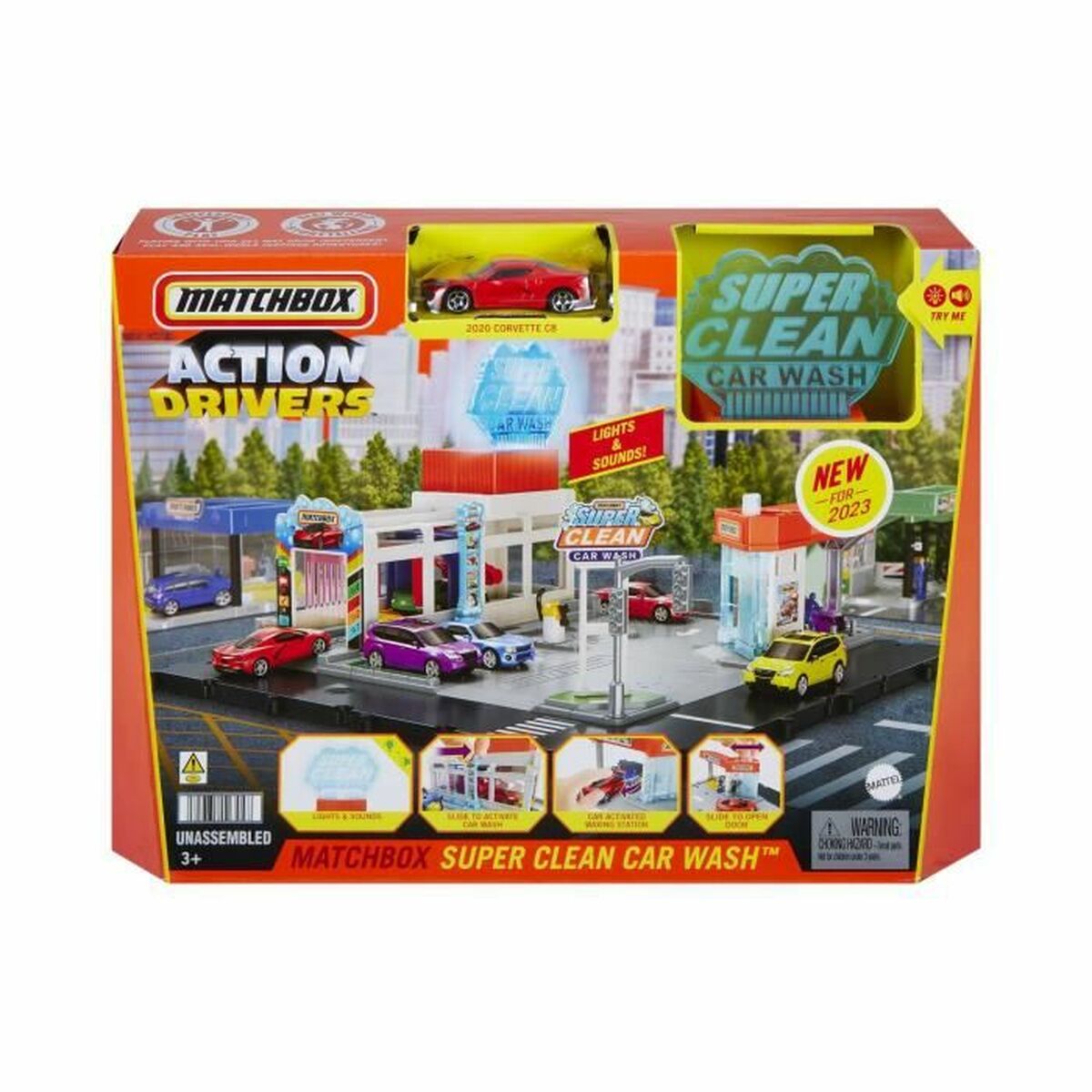 Conjunto de máquinas Matchbox Action Drivers Super Clean Car Wash