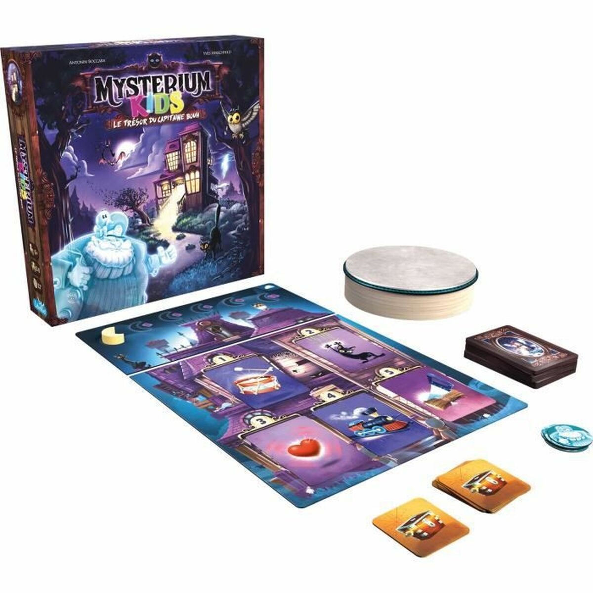 Настольная игра Asmodee Mysterium Kids: Le Trésor du Capitaine Bouh (FR)-2