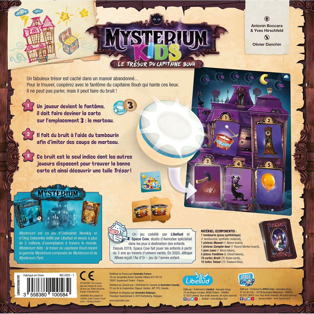 Настольная игра Asmodee Mysterium Kids: Le Trésor du Capitaine Bouh (FR)-4