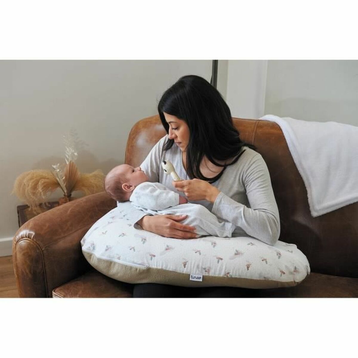 Breastfeeding Cushion Tineo Белый/Красный-3