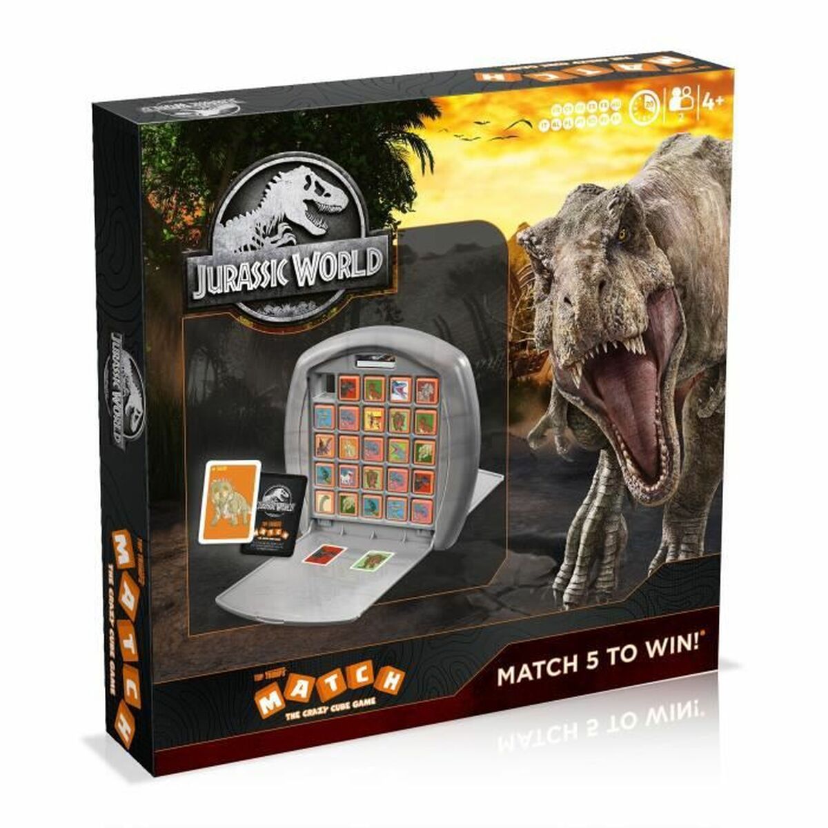 Игра для развития памяти Jurassic World Match Разноцветный (Inglés, Alemán)-2