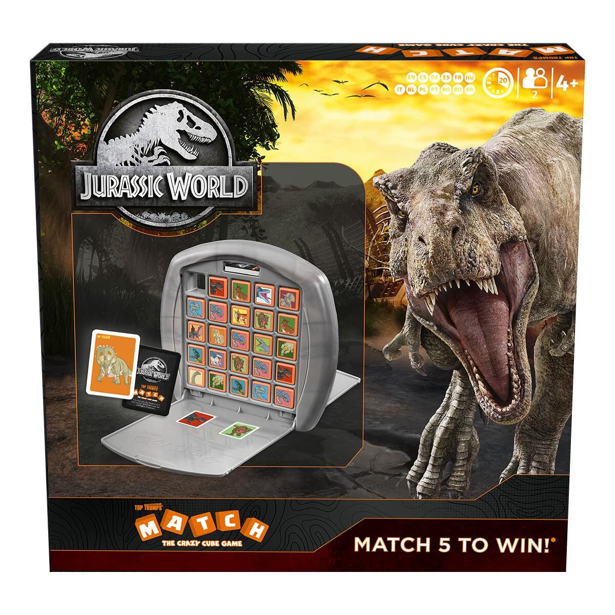 Игра для развития памяти Jurassic World Match Разноцветный (Inglés, Alemán)-7