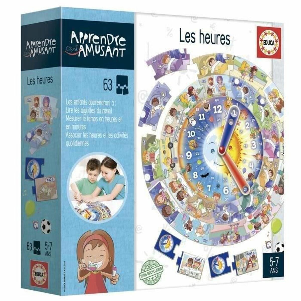 Образовательный набор Educa Les heures (FR)-3