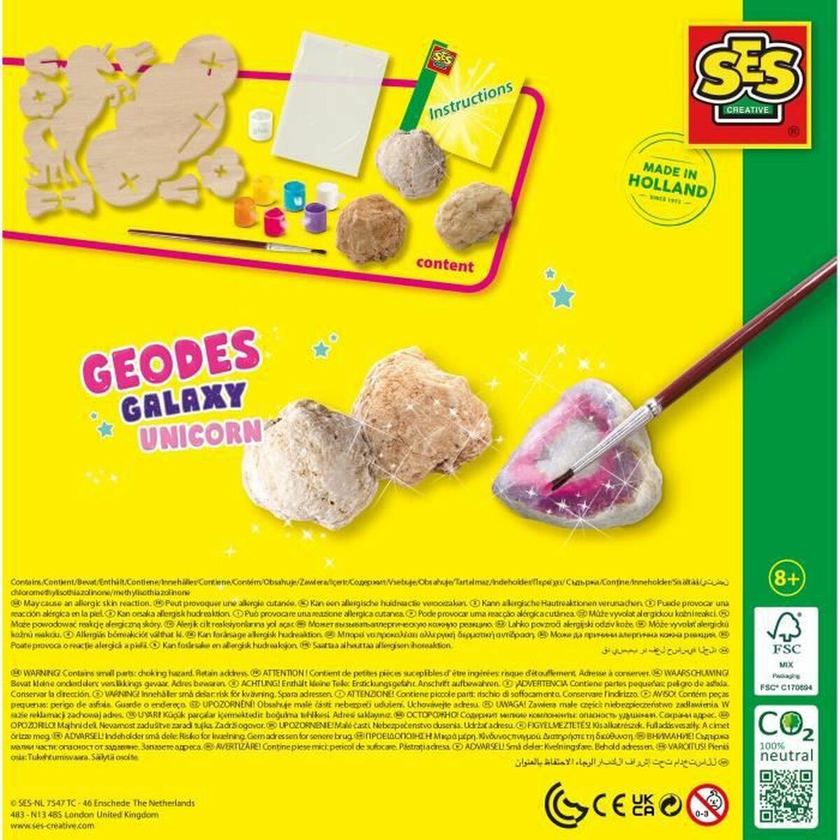 Ремесленный комплект SES Creative Geodes Galaxy Unicorn Декоративные камни-3