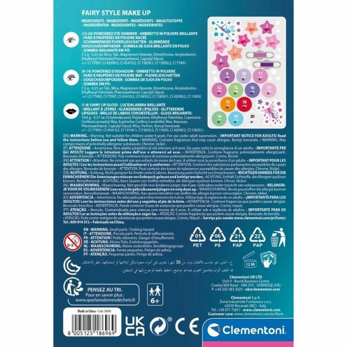 Детский набор для макияжа Clementoni Crazy Chic-2