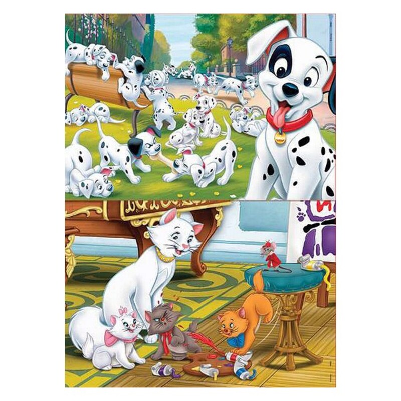 Набор из 2 пазлов Disney Dalmatians + Aristochats 25 Предметы-2