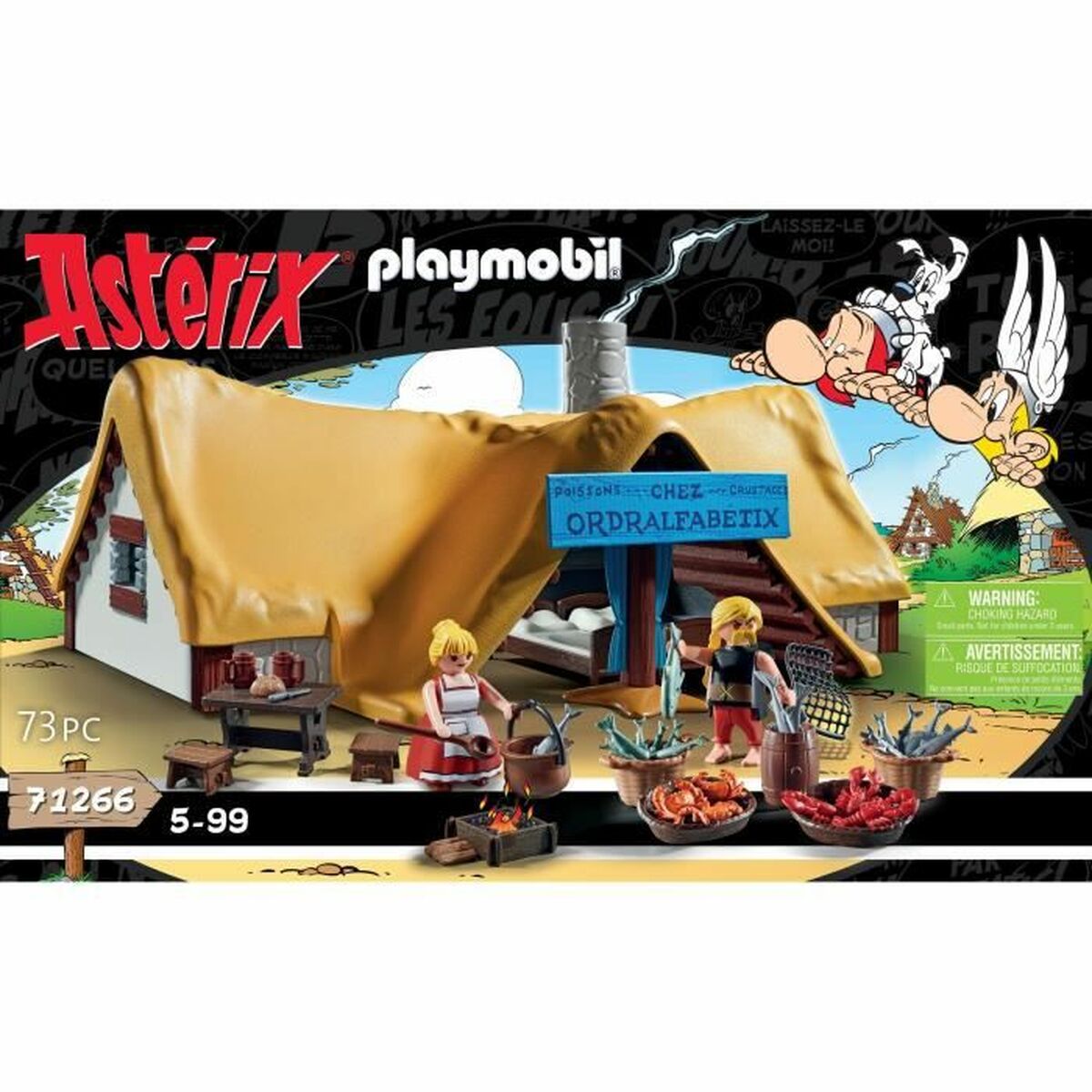 Playset Playmobil Astérix: Ordralfabetix Hut 71266 73 Предметы-5