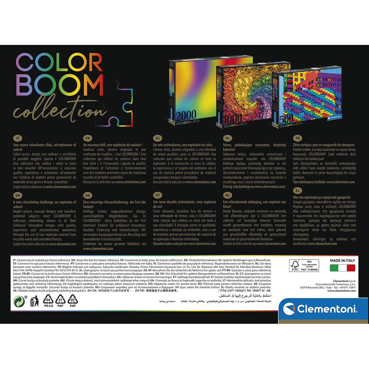 Головоломка Clementoni 39650 Colorbloom Collection: Marvelous Marbles 1000 Предметы-3