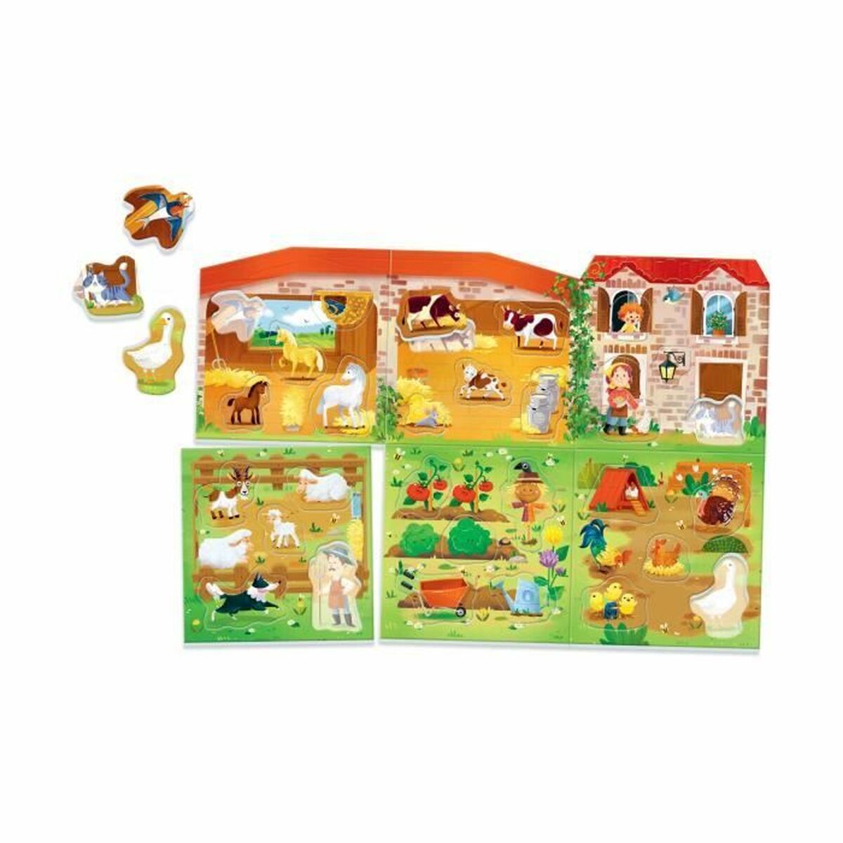 Образовательный набор Clementoni Mon Puzzle de la Ferme (FR) Разноцветный (30 Предметы)-5