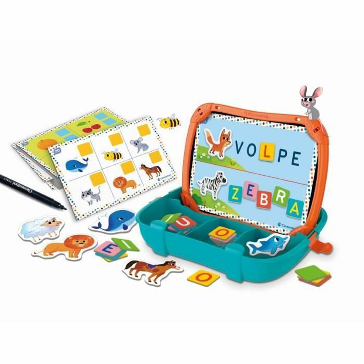 Настольная игра Clementoni Magnetic Letters & Animals Case (FR)-2