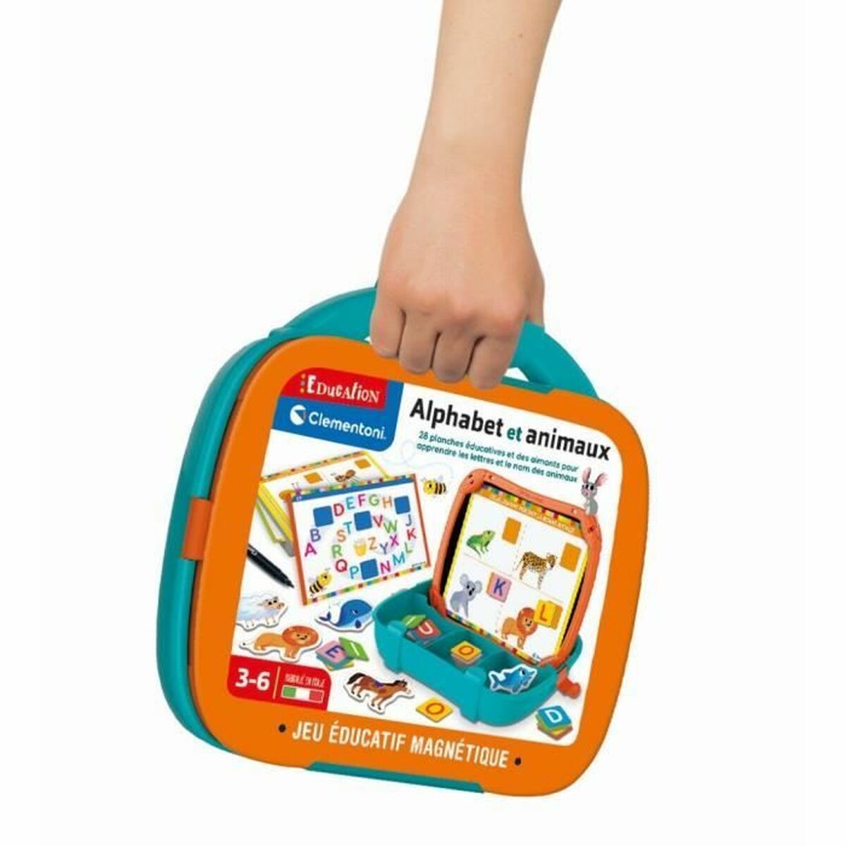 Настольная игра Clementoni Magnetic Letters & Animals Case (FR)-5