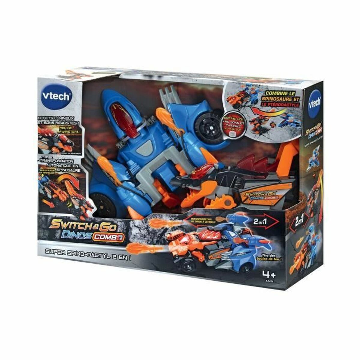 Супер-робот-трансформер Vtech Switch & Go Dinos Combo: SUPER SPINO-DACTYL 2 IN 1 Динозавр-5