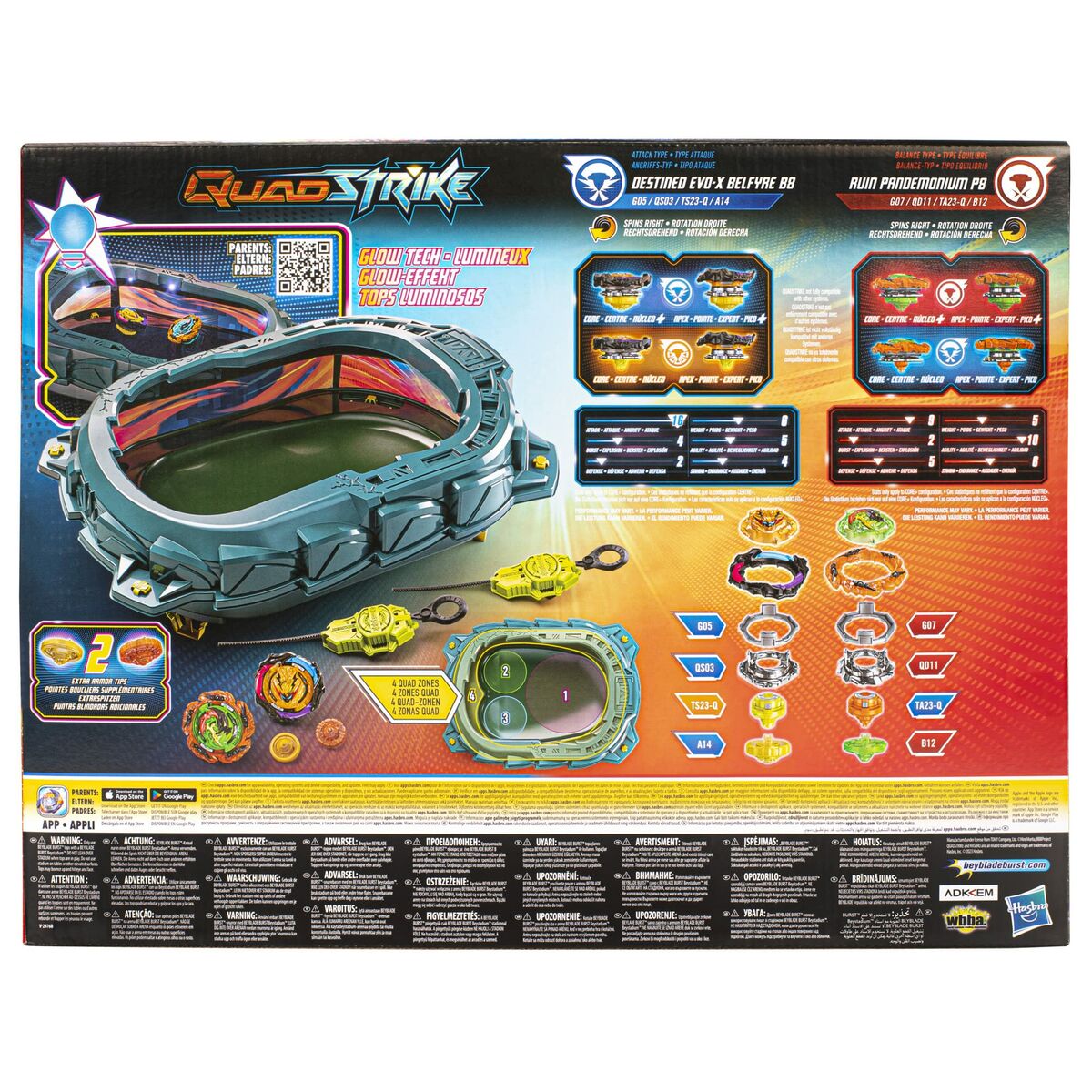 Стадионный набор и боевые топы Beyblade Burst - Quad Strike-6
