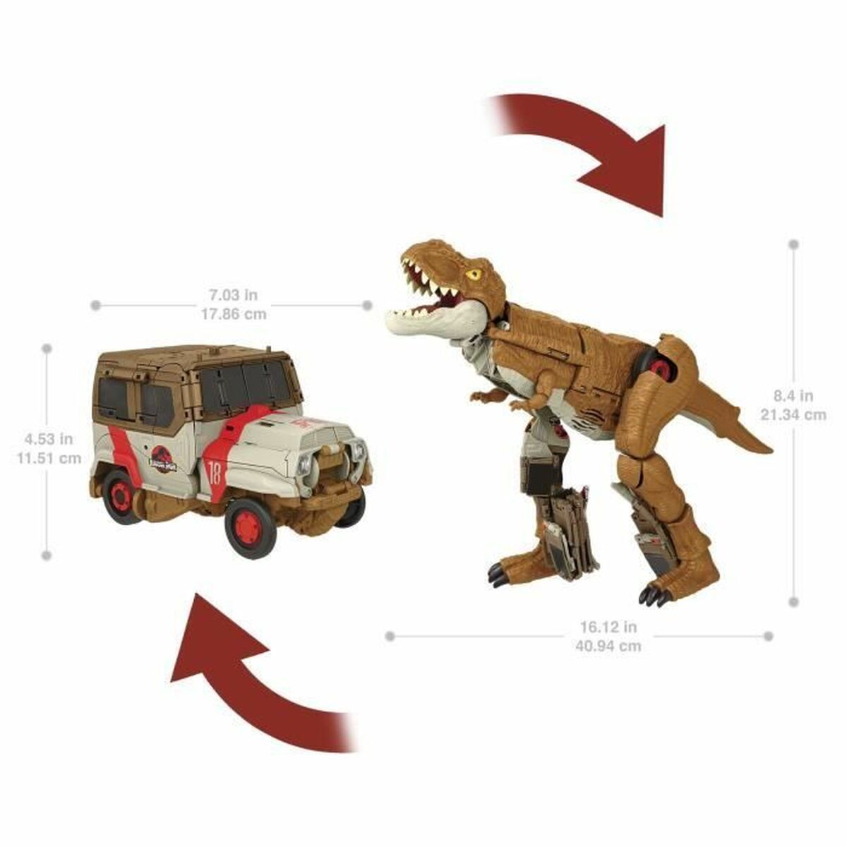Динозавр Jurassic Park Tyrannosaurus Rex 2 в 1-7