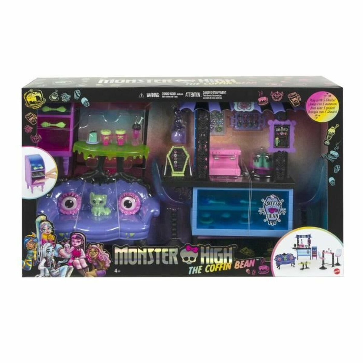 Аксессуары для кукольного домика Monster High LA CAFETERIA DES GOULES-3