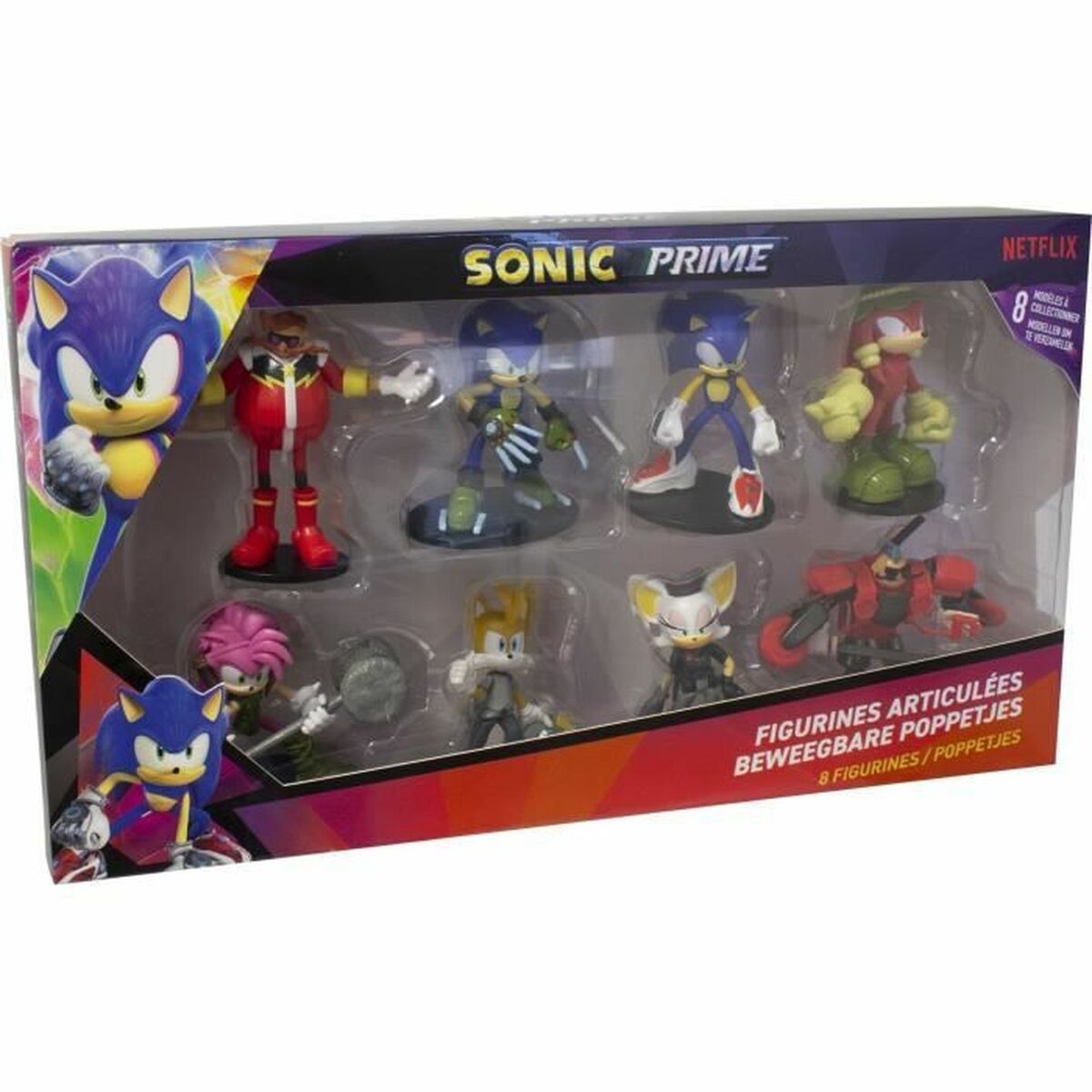 Фигурки с подвижными руками и ногами Sonic Prime 8 Предметы-3